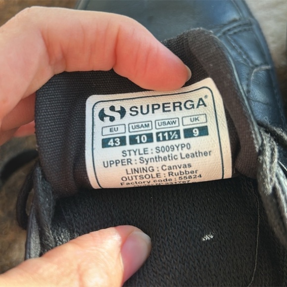 Superga like new real leather sneakers size USA 10 - Picture 7 of 8